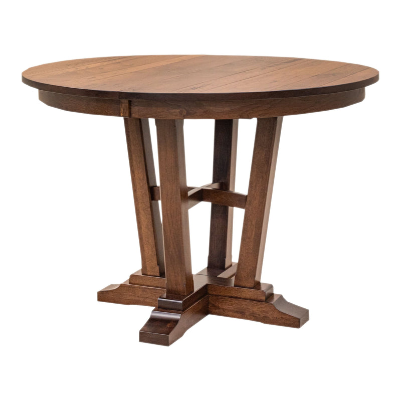 Arvada Round Hickory Wood Extending Counter Height Pub Table | ASB