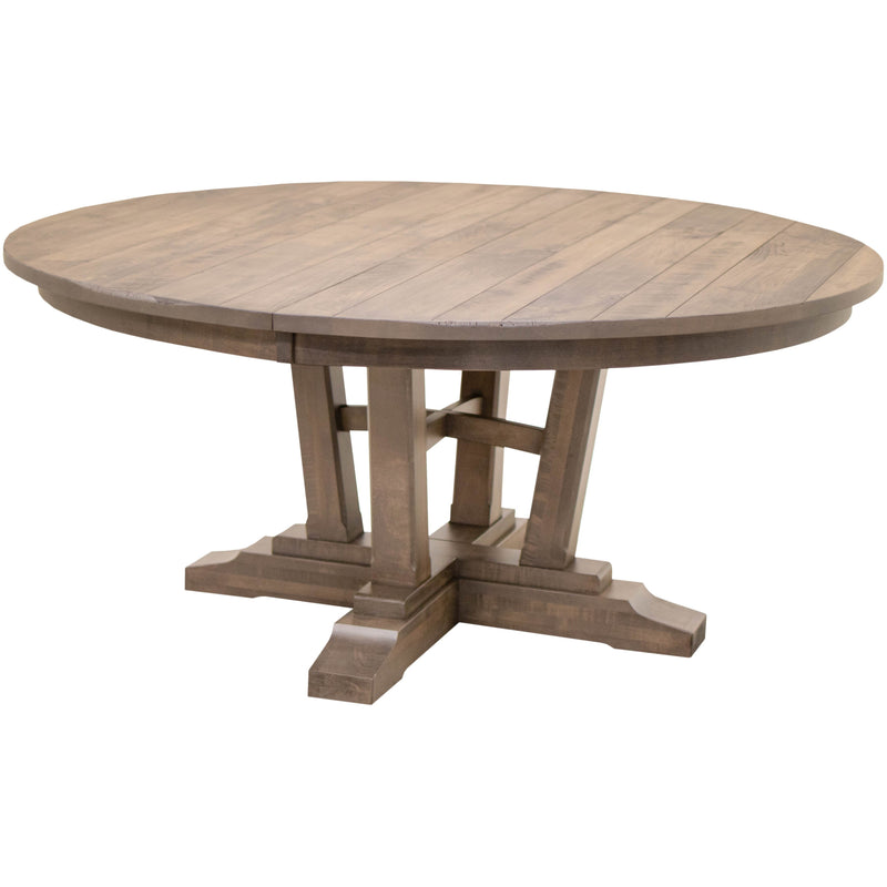 Arvada Maple Wood Large Round Extending Dining Table for 6-10 | DCD