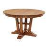 Arvada Quarter Sawn White Oak Wood Large Round Extending Dining Table for 6-10 | MC