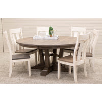 Arvada Maple Wood Large Round Extending Dining Table for 6-10 | DCD