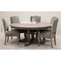 Arvada Maple Wood Large Round Extending Dining Table for 6-10 | DCD