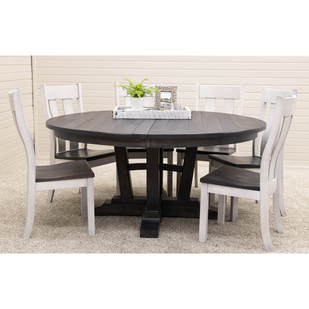 Arvada Maple Wood Large Round Extending Dining Table for 6-10 | GS