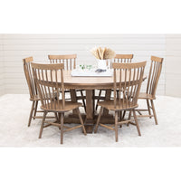 Arvada Maple Wood Large Round Extending Dining Table for 6-10 | WB