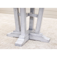 Arvada Round White & Wood Extending Counter Height Pub Table | M-AV&GS