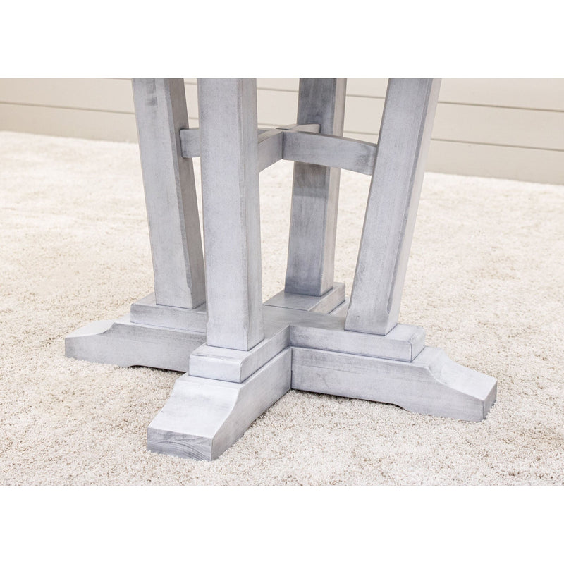 Arvada Round White & Wood Extending Counter Height Pub Table | M-AV&GS