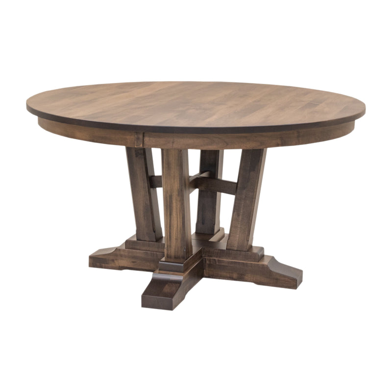 Arvada Maple Wood Large Round Extending Dining Table for 6-10 | CO