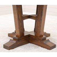 Arvada Quarter Sawn White Oak Wood Large Round Extending Dining Table for 6-10 | GB