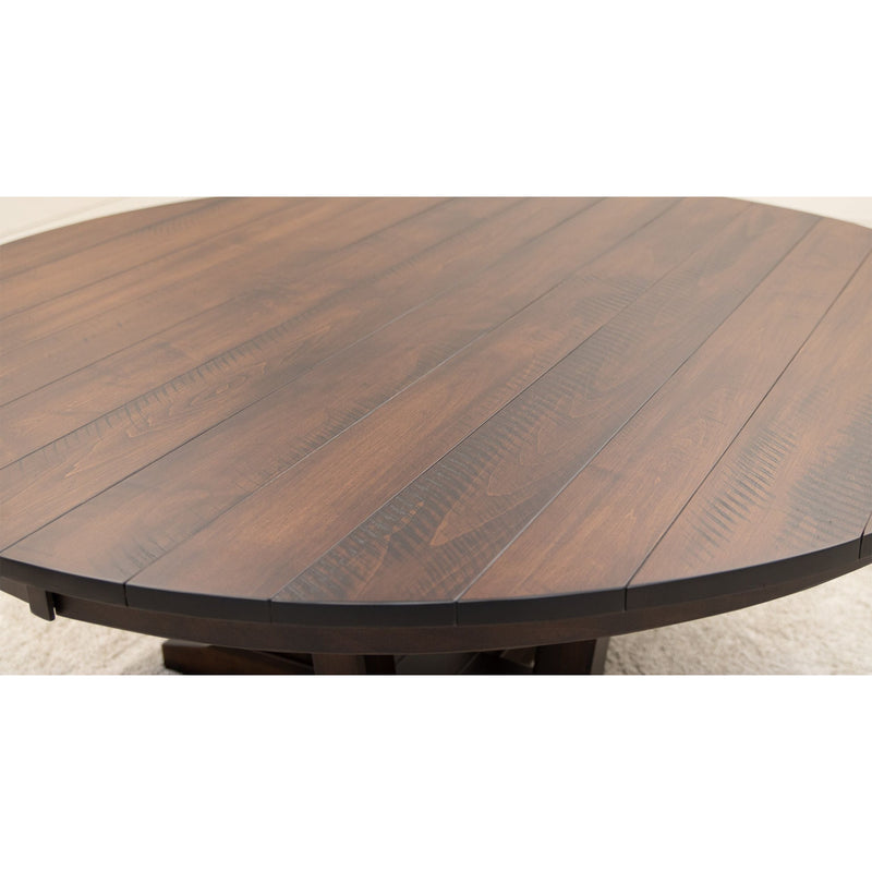 Arvada Maple Wood Large Round Extending Dining Table for 6-10 | RT