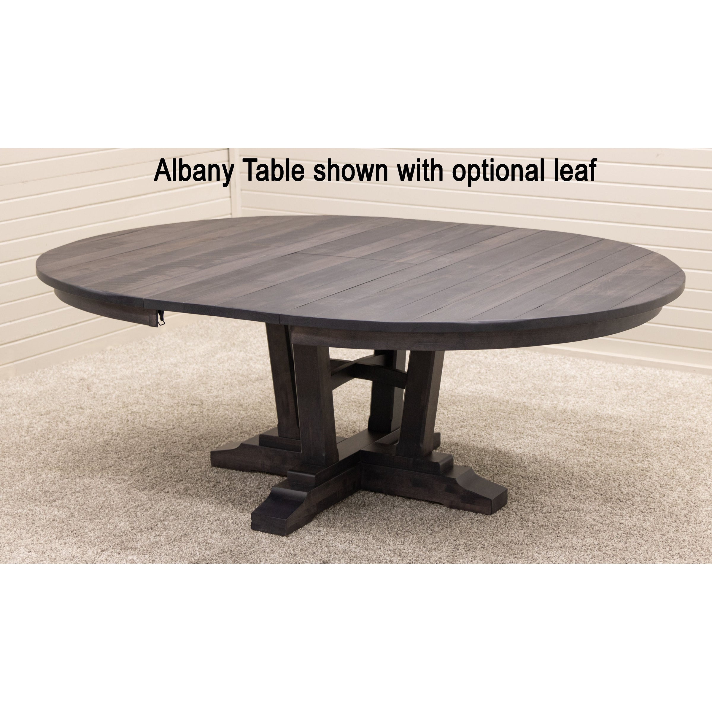 Arvada Hickory Wood Large Round Extending Dining Table for 6-10 | CO
