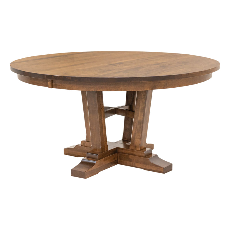 Arvada Maple Wood Large Round Extending Dining Table for 6-10 | HC