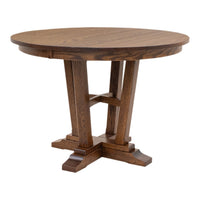 Arvada Round Oak Wood Extending Counter Height Pub Table | ASB