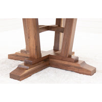 Arvada Walnut Wood Large Round Extending Dining Table for 6-10 | NAT