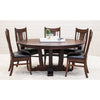 Arvada Cherry Wood Large Round Extending Dining Table for 6-10 | GB