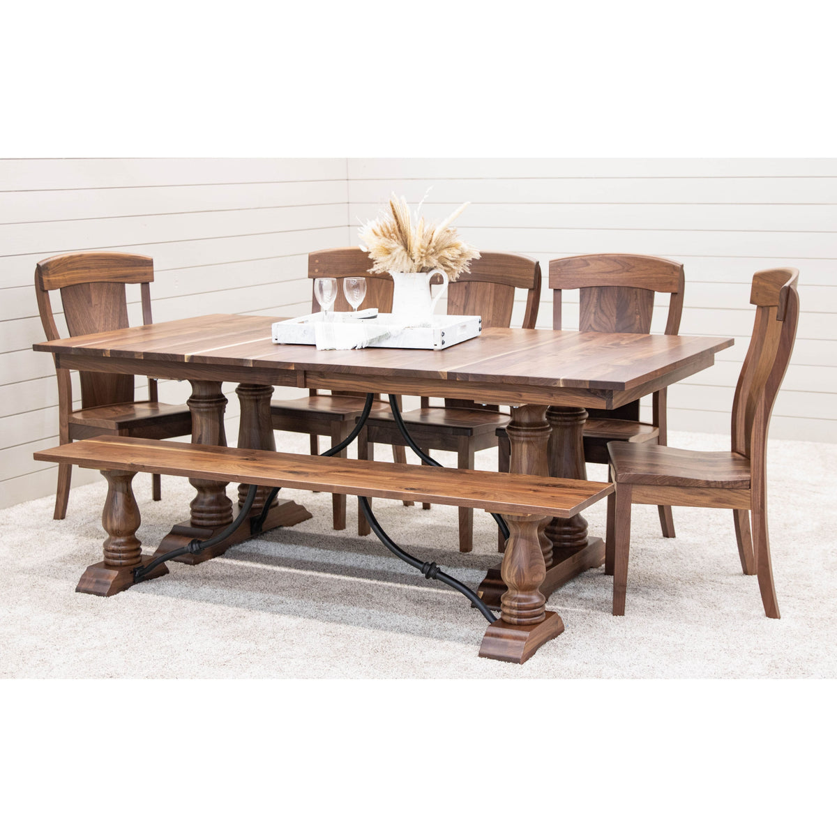 Anderson Walnut Wood Extending Dining Table | NAT