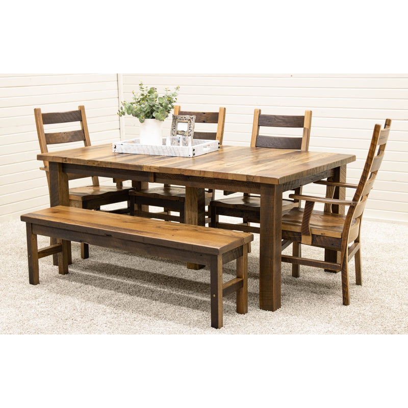 Amish Bayford Reclaimed Wood Extending Dining Table