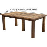 Amish Bayford Reclaimed Wood Extending Dining Table