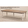 Ansonia Turned Leg Farmhouse White & Wood Extending Dining Table | O-CS&RWO-CO