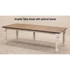 Ansonia Turned Leg Farmhouse White & Wood Extending Dining Table | O-CS&RWO-CO