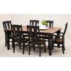 Ansonia Turned Leg Farmhouse Black & Wood Extending Dining Table | M-EB&C-GB