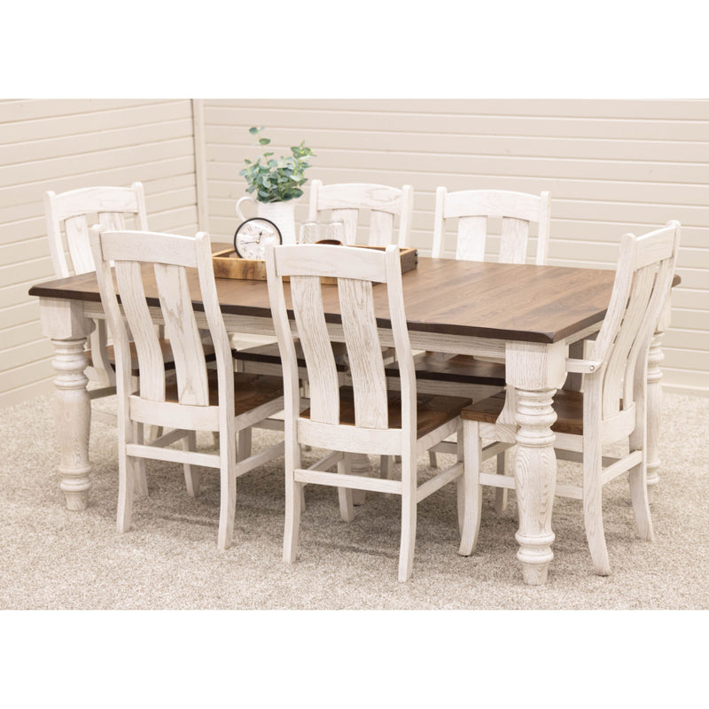 Anaheim White & Wood Arm Dining Chair | O-CS&RWO-CO