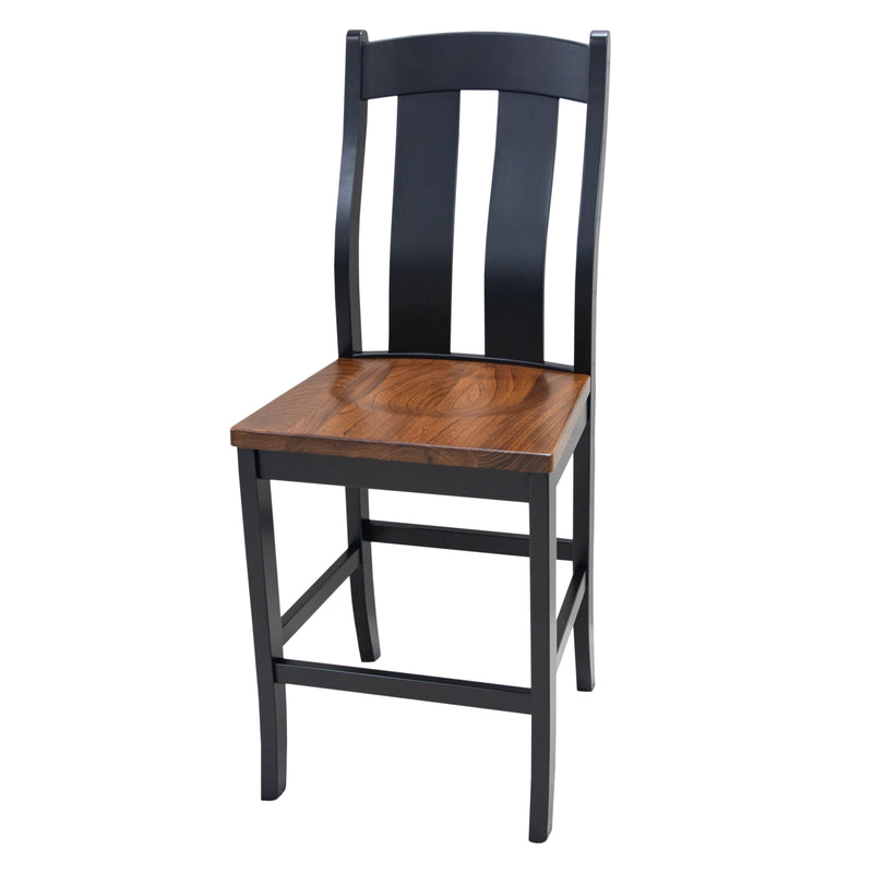 Anaheim Black & Wood 24" Stationary Bar Stool | M-EB&E-MC