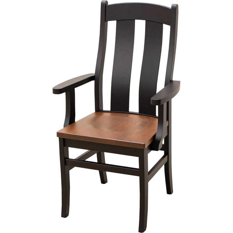 Anaheim Black & Wood Arm Dining Chair | M-EB&C-GB