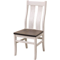 Anaheim Straight Top White & Wood Side Dining Chair | O-GW&RWO-SB