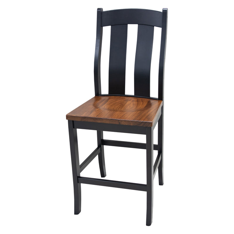 Anaheim Black & Wood 24" Stationary Bar Stool | M-EB&E-MC