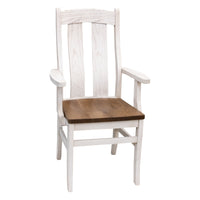 Anaheim White & Wood Arm Dining Chair | O-CS&RWO-CO