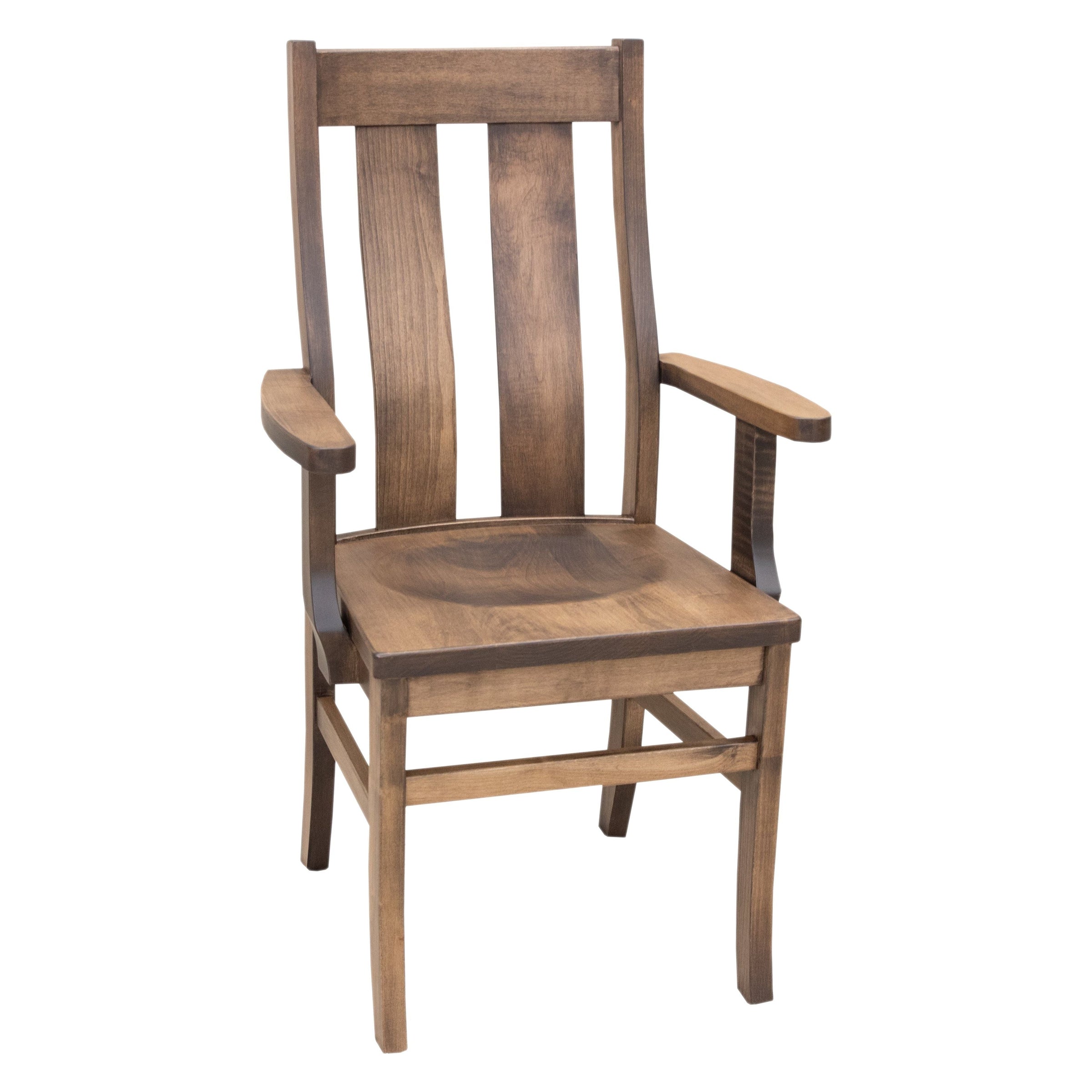 Anaheim Straight Top Maple Wood Arm Dining Chair | CO