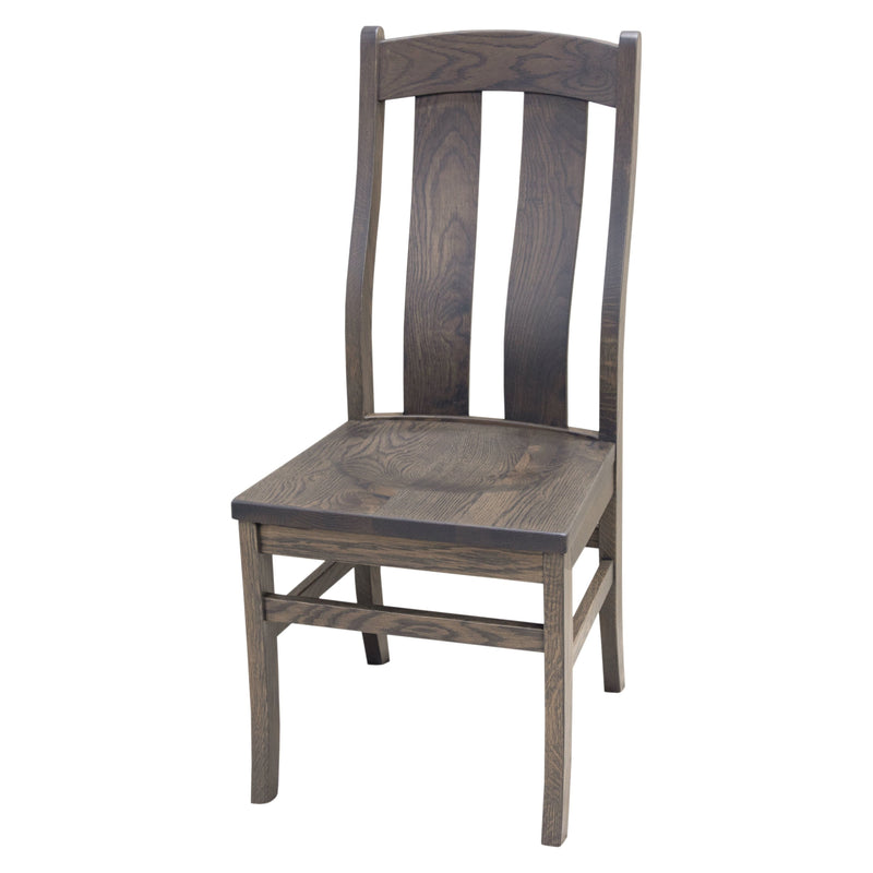 Anaheim Rustic White Oak Wood Side Dining Chair | SB