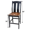 Anaheim Black & Wood 24" Stationary Bar Stool | M-EB&E-MC