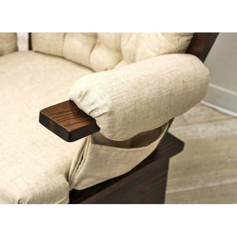 Amish Classic Oak Wood Swivel Glider Rocker & Ottoman | ASB-4274-K