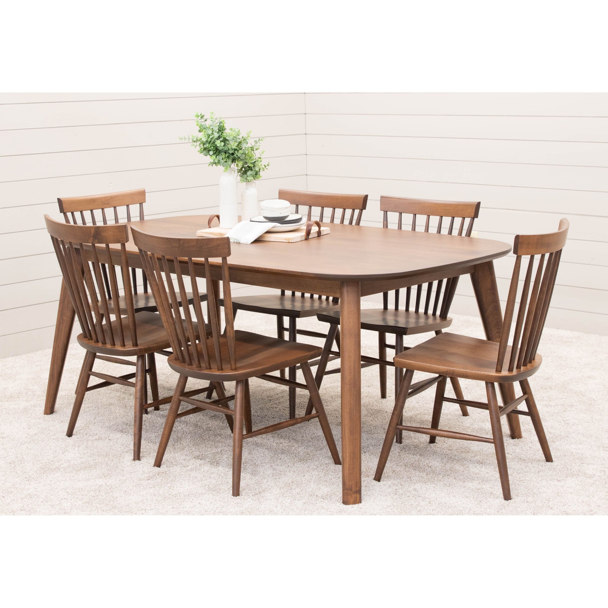 Aster Mid Century Maple Wood Extending Dining Table | HC
