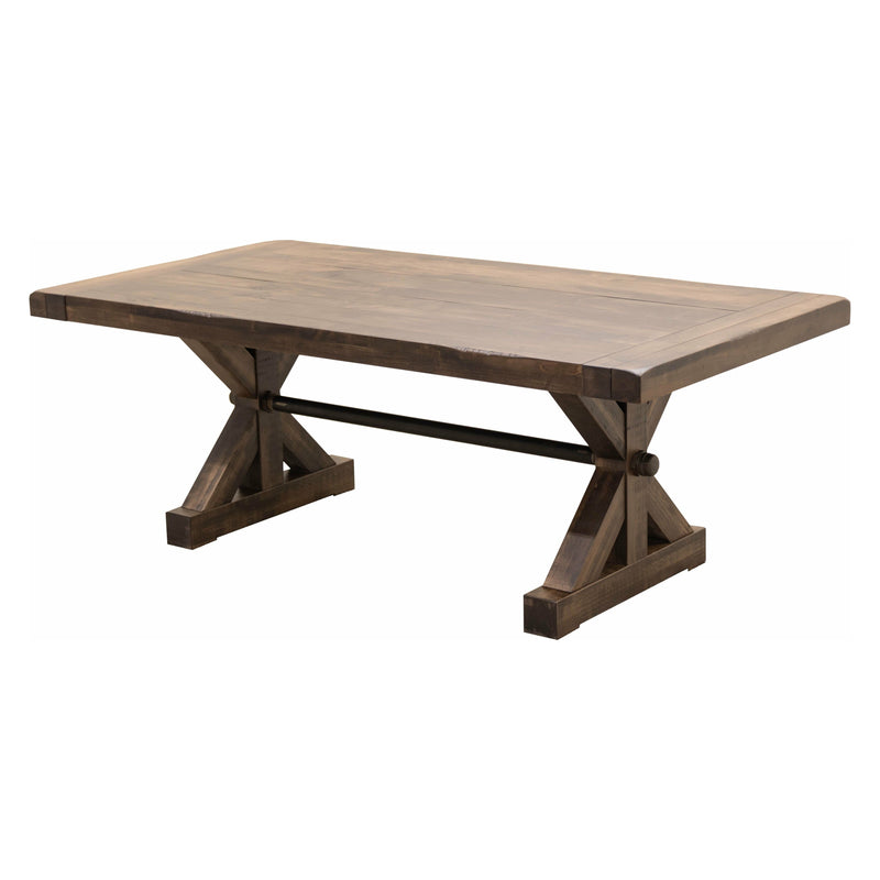 Alice Trestle Maple Wood Extending Dining Table with Built-Down Top | CO
