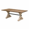 Alice Trestle White & Wood Dining Table | M-CS&RQSWO-CO