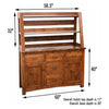 Modern Farmhouse Quarter Sawn White Oak Wood Buffet with Hutch Topper | GB
