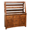 Modern Farmhouse Quarter Sawn White Oak Wood Buffet with Hutch Topper | GB