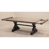 Alice Trestle Black & Wood Extending Dining Table with Built-Down Top | M-DK&SP