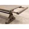 Alice Trestle Oak Wood Extending Dining Table with Built-Down Top | AS