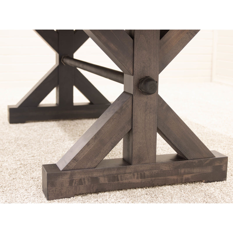 Alice Trestle Black & Wood Extending Dining Table with Built-Down Top | M-DK&SP