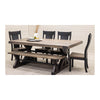 Alice Trestle Black & Wood Extending Dining Table with Built-Down Top | M-DK&SP