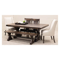 Alice Trestle Maple Wood Extending Dining Table with Built-Down Top | CO