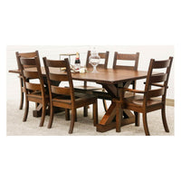 Alice Trestle Quarter Sawn White Oak Wood Dining Table | GB