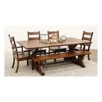 Alice Trestle Quarter Sawn White Oak Wood Dining Table | GB