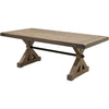 Alice Trestle Oak Wood Extending Dining Table with Built-Down Top | AS
