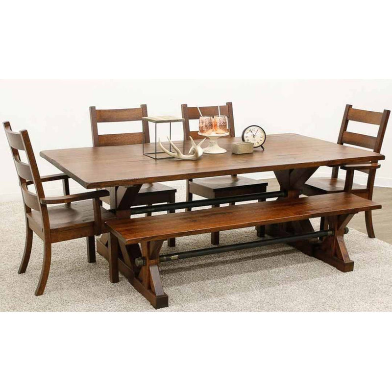 Warren High Back Quarter Sawn White Oak Wood Side Dining Chair | GB