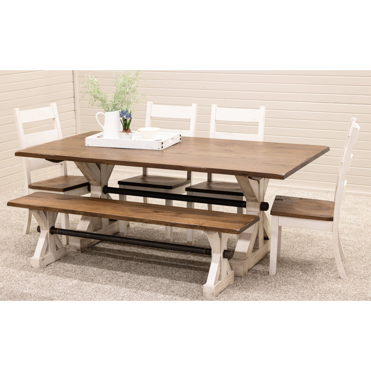 Warren High Back White & Wood Side Dining Chair | M-CS&RQSWO-CO