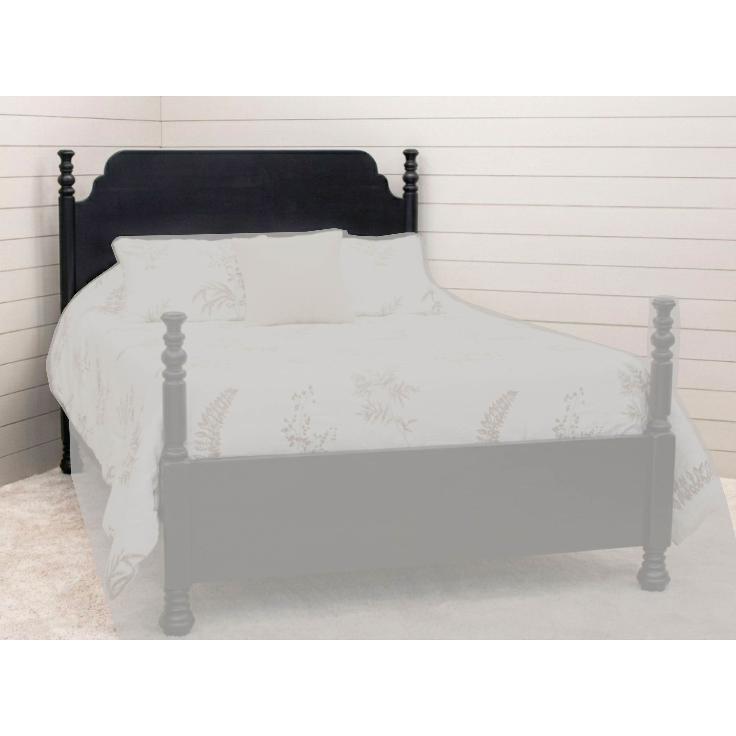 Ashland California King Black Maple Wood Four Poster Bed | EB