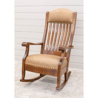 American Tan Leather Rocker | RH-ASB
